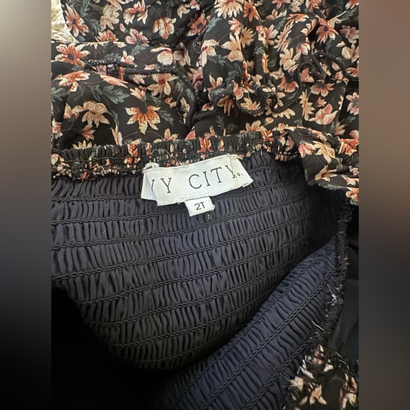 Mini Demi Floral Black and Pink Kids Dress - Picture 4 of 5